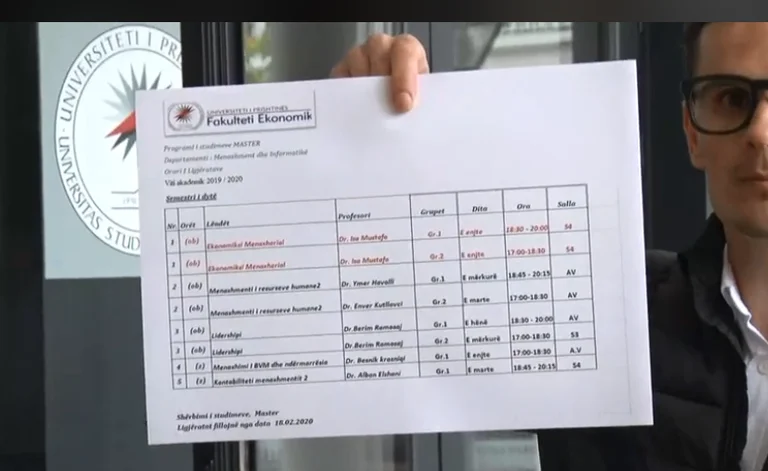 L'organisation étudiante présente plusieurs documents, disent Isa Mustafa reçu un salaire de l'UPP