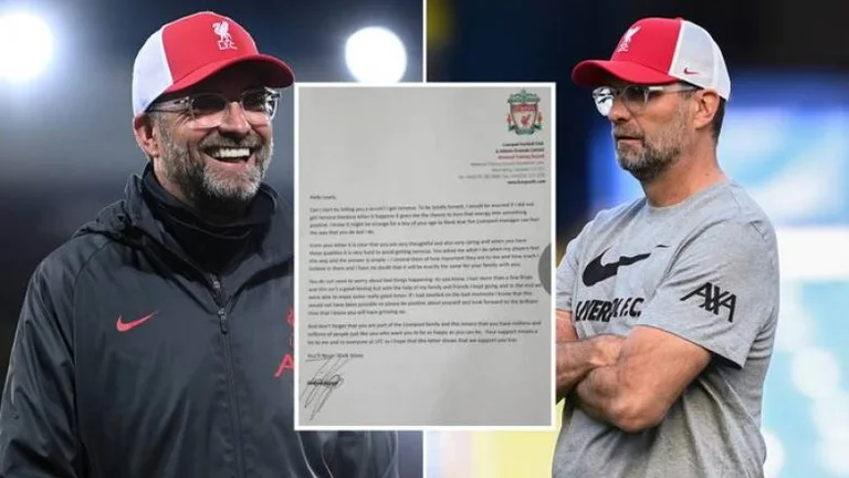 Nobody like Klopp returns the letter to 11-year-old fan suffering anxiety