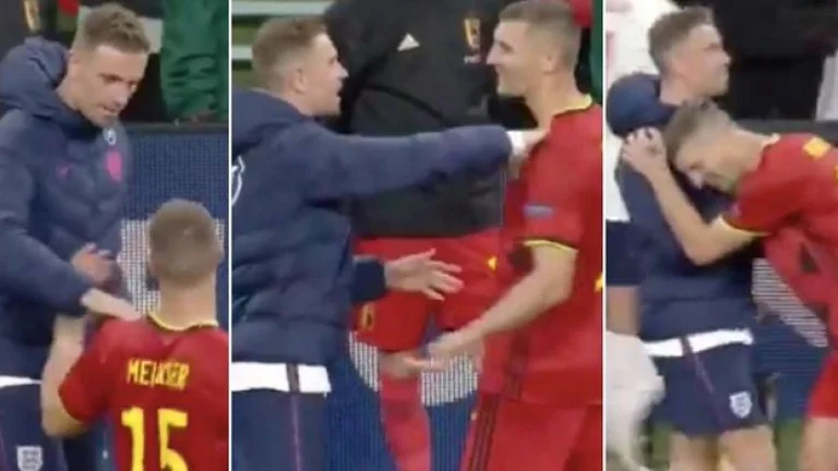 La discussion ridicule entre Maunier et Henderson sur la pénalisation de l'Angleterre face à la Belgique