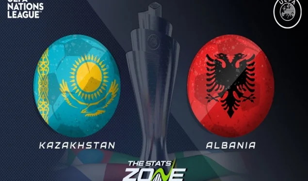 The match begins, Kazakhstan, Albania