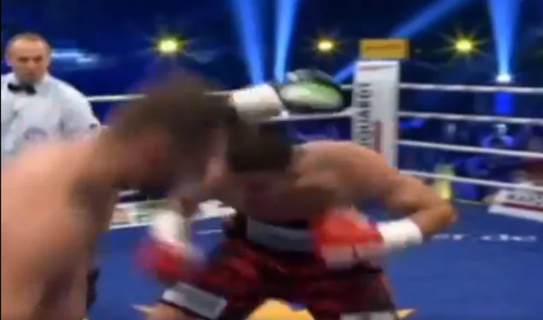 VIDEO/ moment when Haxhi Krasniqi trembled the ring by nouncing the opponent to win the world title