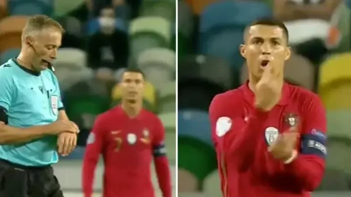 La reacción de CR7 cuando el juez cerró la primera mitad antes de tiempo destaca claramente su mentalidad de élite