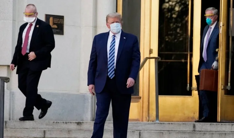 Trump i relaksuar, del nga spitali
