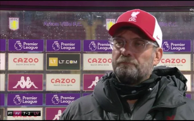 Fjalët e Klopp pas humbjes 7:2 nga Aston Villa