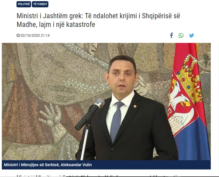 Ku dhemb dhëmbi, shkon gjuha: Gafa e lezetshme e Top Channel me deklaratën e nervozit Aleksandër Vulin