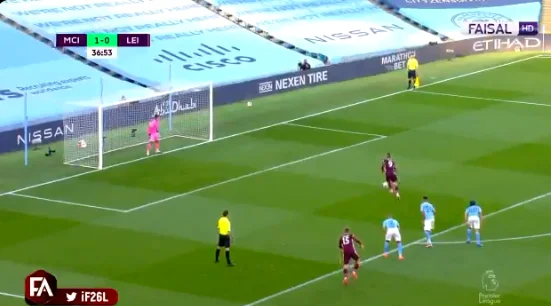 Vardy boy ne dirige pas le filet de pénalité de Manchester City, c'est le résultat