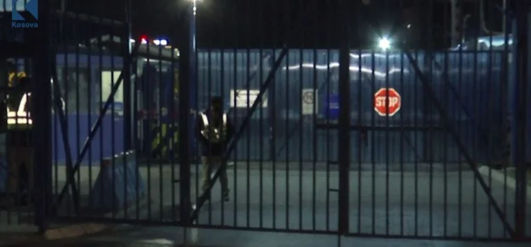 Nazim Haradinaj interview continues, an ambulance enters EULEX