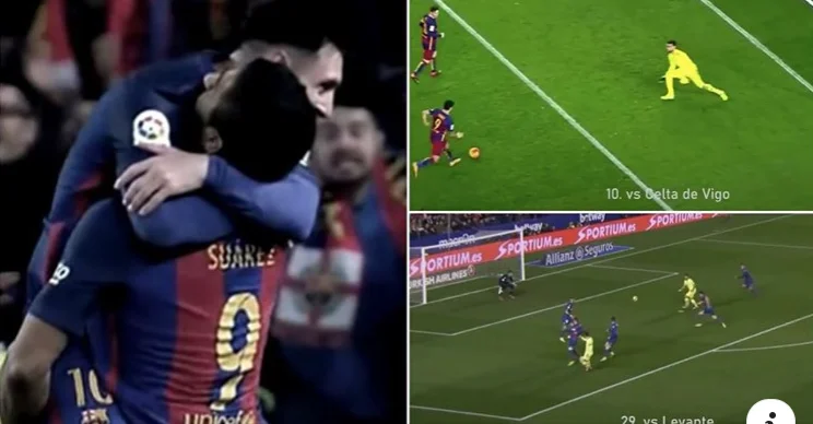 Mess et Suarez aident la vidéo les uns pour les autres à Barcelone, en faisant des fans émotionnels.