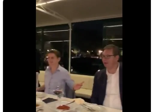 Green sort la vidéo du dîner avec le Wolf de Brnabyk: Wonderful Night à Belgrade