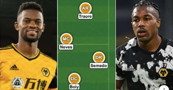 Lobos con esta formación, después de mover a Nelson Semedon, pueden asegurar los cuatro primeros en PL.