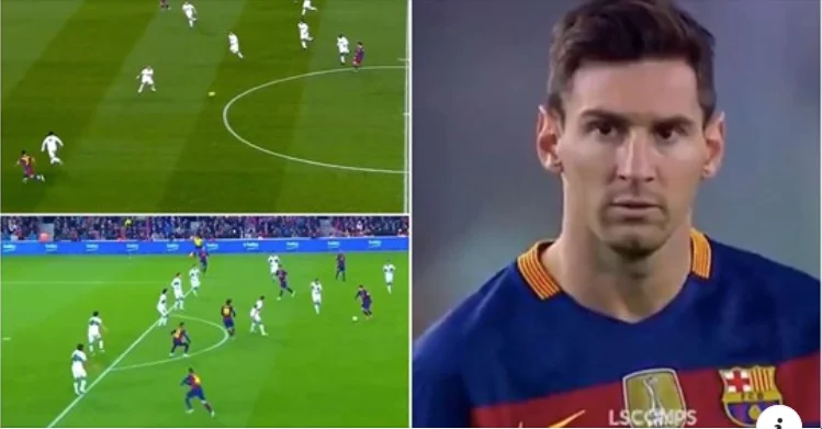 The brilliant video of Mess's best pass shows that he's the best midfielder of all time