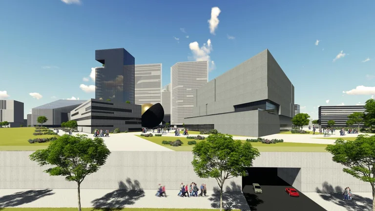 Pacolli presenta el proyecto que propone construir en el Heival no precedido del estado