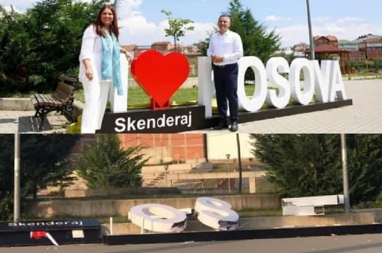 Ich liebe Kosovo in Skenderaj reagiert Bekim Jashar