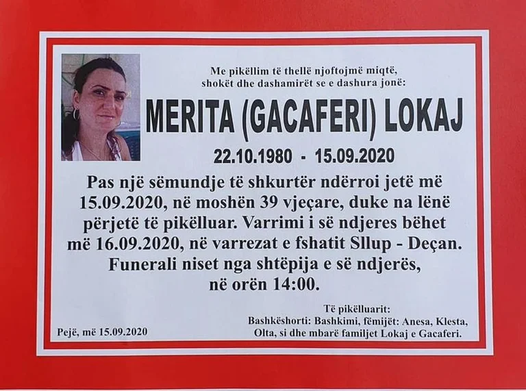 E dhimbshme, vdes në moshë të re infermierja në Deçan