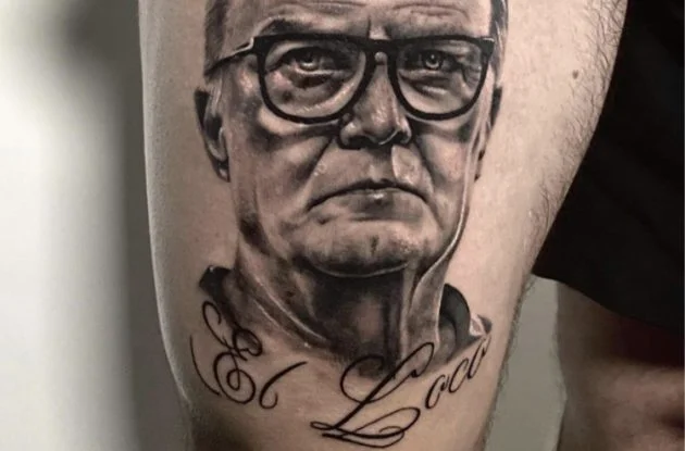 When crazy is not Bielsa: The coach's face on Leeds fan's thigh