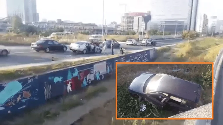 Autos fallen auf Bahnstrecken in Pristina, drei Menschen verletzen