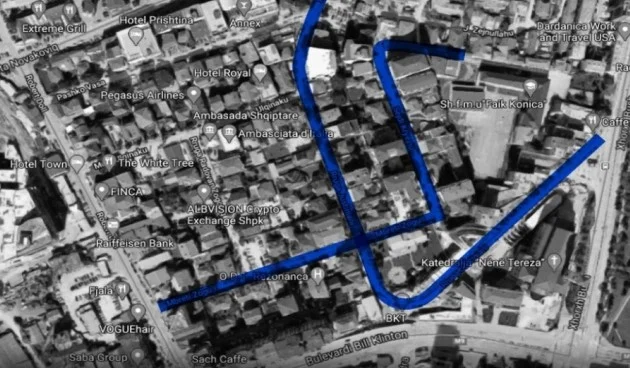 Il comune di Pristina annuncia tre strade chiuse a Payton