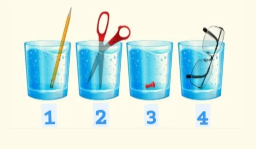 ¿Qué vaso tiene más agua? Prueba tu lógica