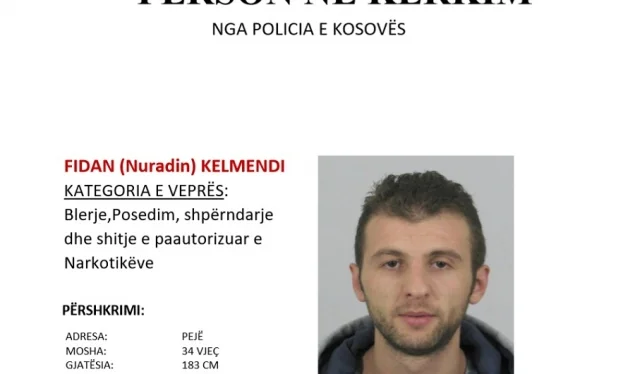 Policia kërkon bashkëpunim për ta gjetur Fidan Kelmendin