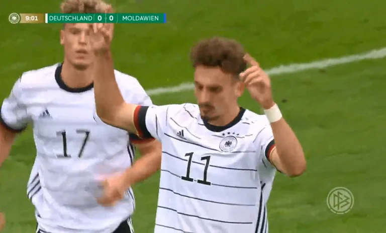 Morrim Berisha markiert Ziel für Deutschland gegen Moldau