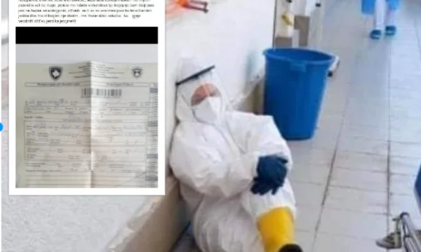 Infermierja e molisur në vijë të parë të frontit kapet nga policia pa maskë dhe dënohet