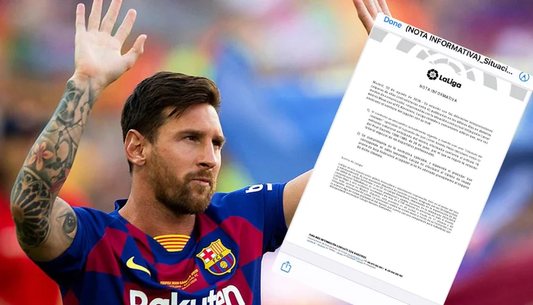 La League et Bartholomew perdent leur combat contre Mess, révèle la phrase qui libère l'argentin par zéro paramètres