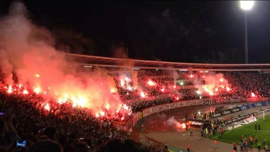 How was Crvena Zvezda expected in 1945 in Tirana, and how can it be expected now?