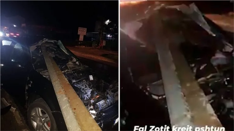 Immagini terrificanti dell'incidente avvenuto ieri sera a Drenas