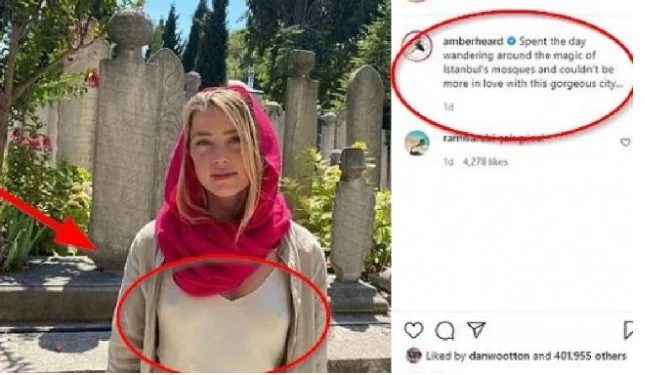 Johny Depp's ex-wife disgruntled refuses criticism of her visit to the mosque