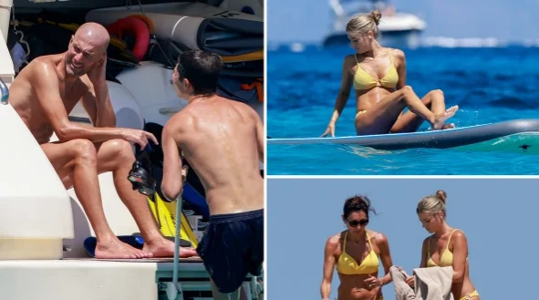 Zidane de ruido: Fotografía en un yate con la esposa y dos chicos