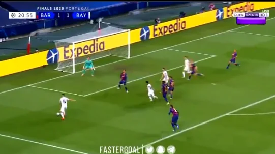Bayerni shocks Barcelona again. Perisic is running a net for the Catalonians.
