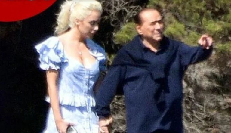 Silvio Berlusconi con su nueva novia, es una colega de su fiesta.