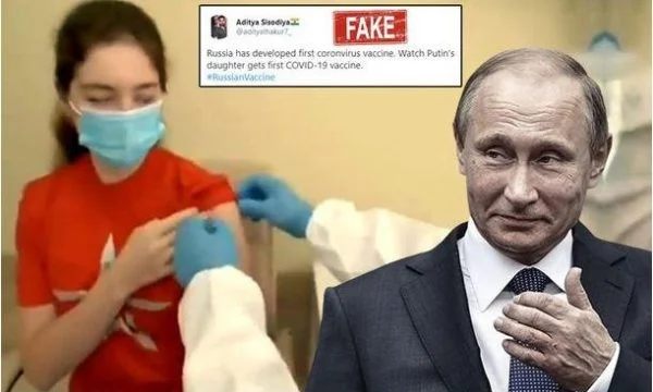 Sie liegen vor Putin: Das Video seiner Tochter mit dem Impfstoff wurde vor einigen Monaten realisiert.