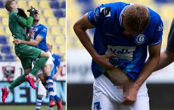 Der berühmte Fußballspieler leidet schlecht, schadet das Genie-Orgel während des Spiels.