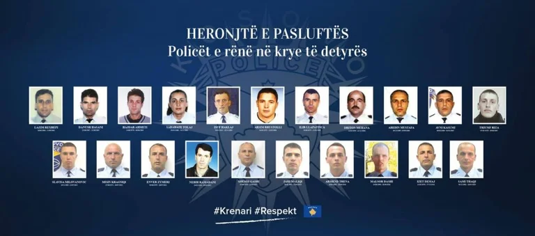 Thaci scrive sulla polizia: In linea di dovere, 21 poliziotti hanno perso la vita