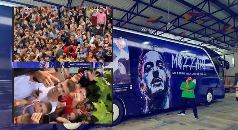 Mozzik kommt in Mitrovica an, junge Leute vergessen Virus kommen aus, bevor Rapper