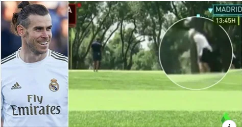 Gareth Bale lo sta guardando giocare a golf mentre il Real Madrid si prepara per Man City