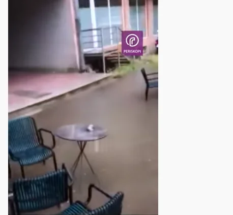 Pamje nga vërshimet e një lagjeje të Prishtinës