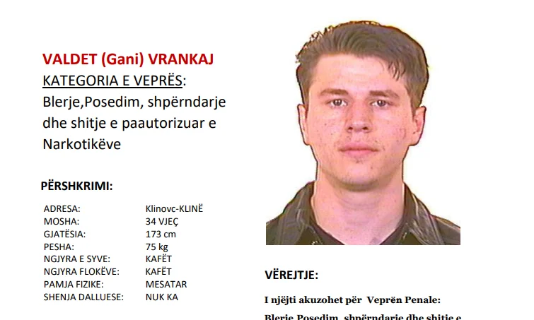 Wenn Sie diese Person sehen, rufen Sie die Polizei an.
