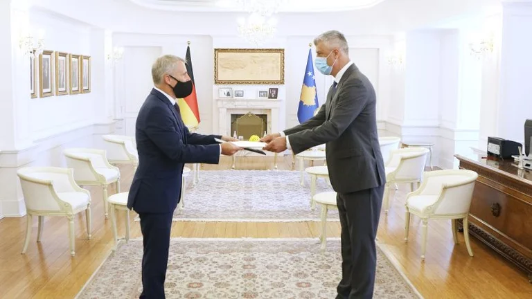 Thaci accepted credentials from Germany's new ambassador, Jorn Rohde