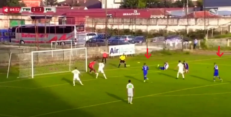 Il modo in cui questi due giocatori Pristina hanno reagito al secondo gol di Trepca 89 è semplicemente inspiegabile