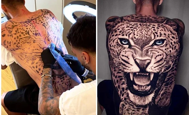 La stella di Napoli prende 8 ore di tatuaggio: disegna la testa di leone come Ibrahimovic