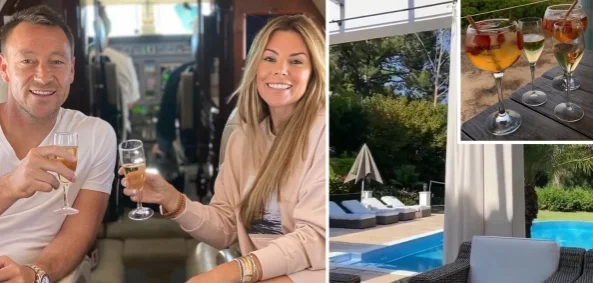 Chelsea's vete celebrated with his wife on his private plane. That's why.