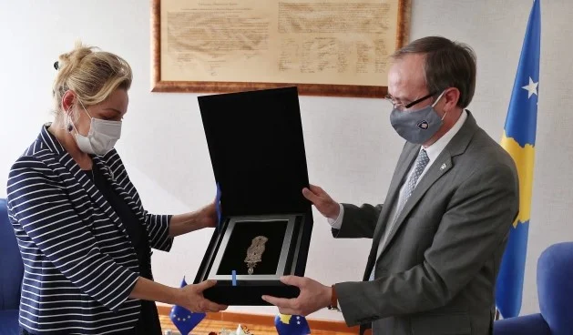 Hoti hosted farewell EU representative Natalia Apostolova