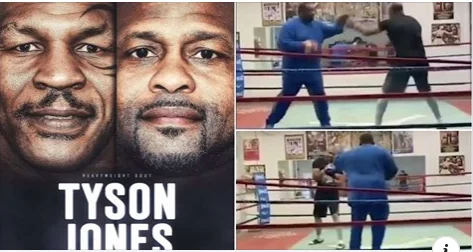 Images from Tyson's opponent's training in the process of return have gone viral