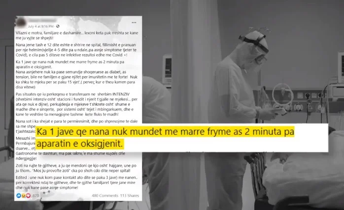 MPB publikon videon: “Ka një javë që nëna nuk mund të marrë frymë pa aparatin e oksigjenit”