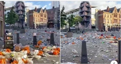 Videoja shokuese tregon gjendjen neveritëse të ambientit të shkaktuar nga fansat e Leedsit pas rikthimit në PL