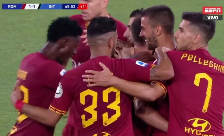 Roma rikthen Interin me këmbë në tokë, Spinazzola dridh ‘Nerazzurrët’ në përfundim të pjesës së parë