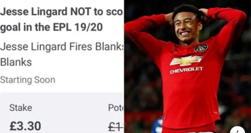 Un fan avait parié Jesse Lingard n'aurait pas marqué ni aidé pendant toute la saison