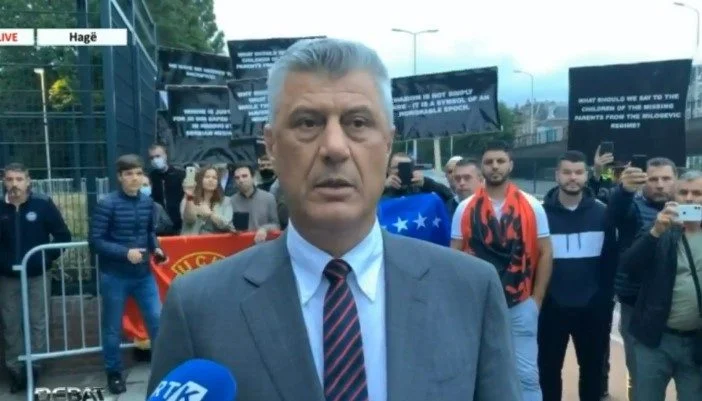 Four days of interviewing, what did Thaci say before the prosecutor at The Hague?
